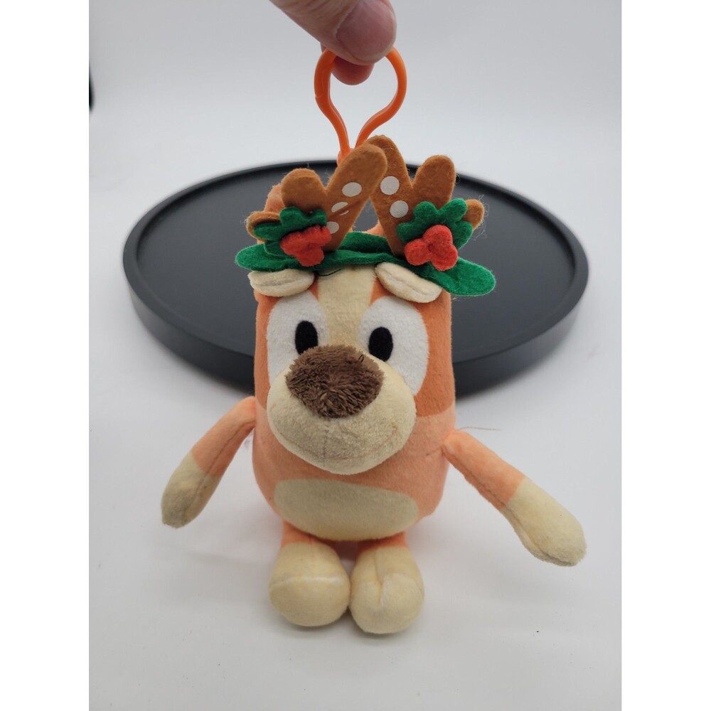 Dan Dee Reindeer Bingo Bluey Plush Backpack Clip On 6"